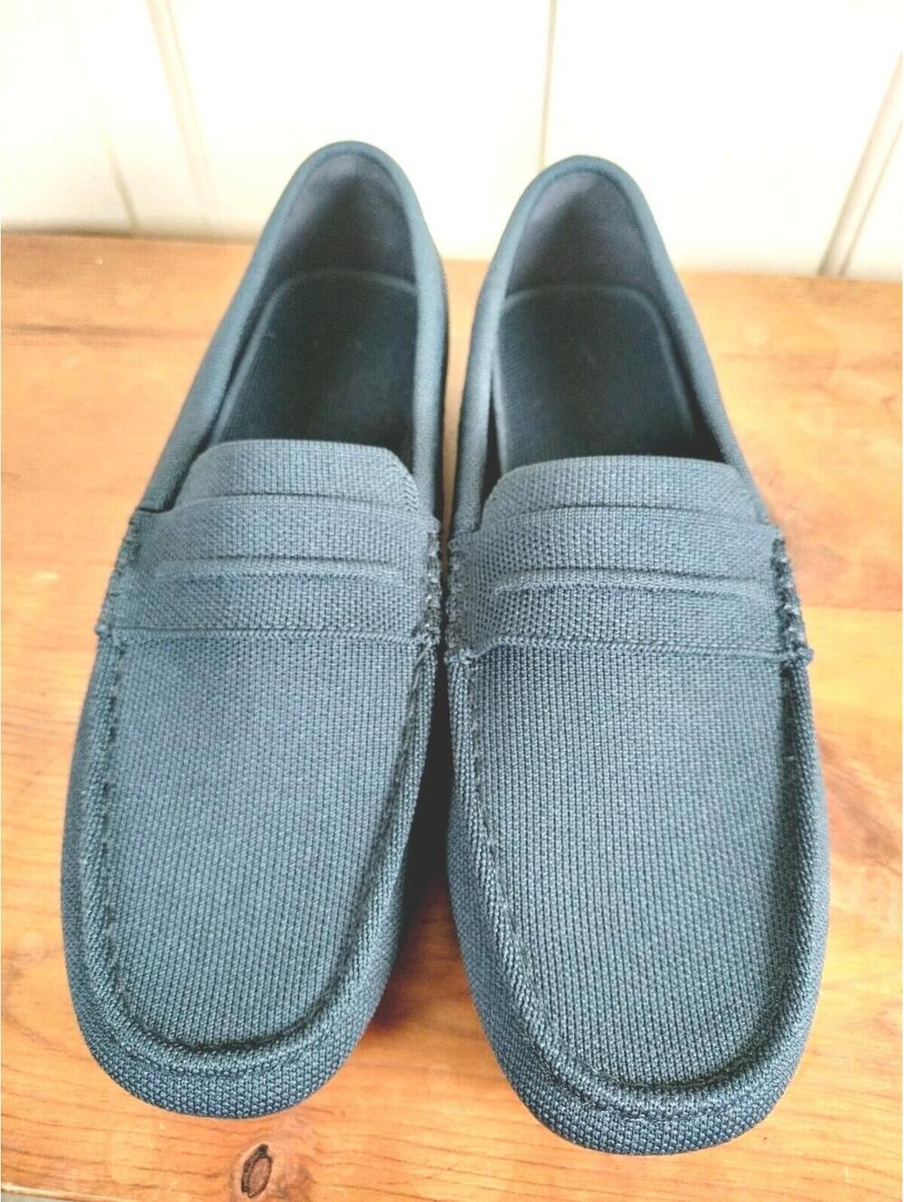 Rothy's Men's Driving Loafer Navy Blue Mesh Knit Shoes Size M10.5 EU 44 - EUC